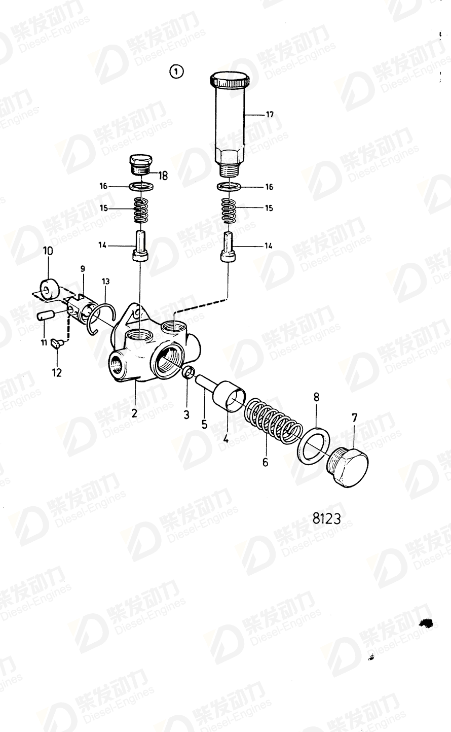 volvo penta Plug 6644428 Drawing volvo penta Plug 6644428 Drawing